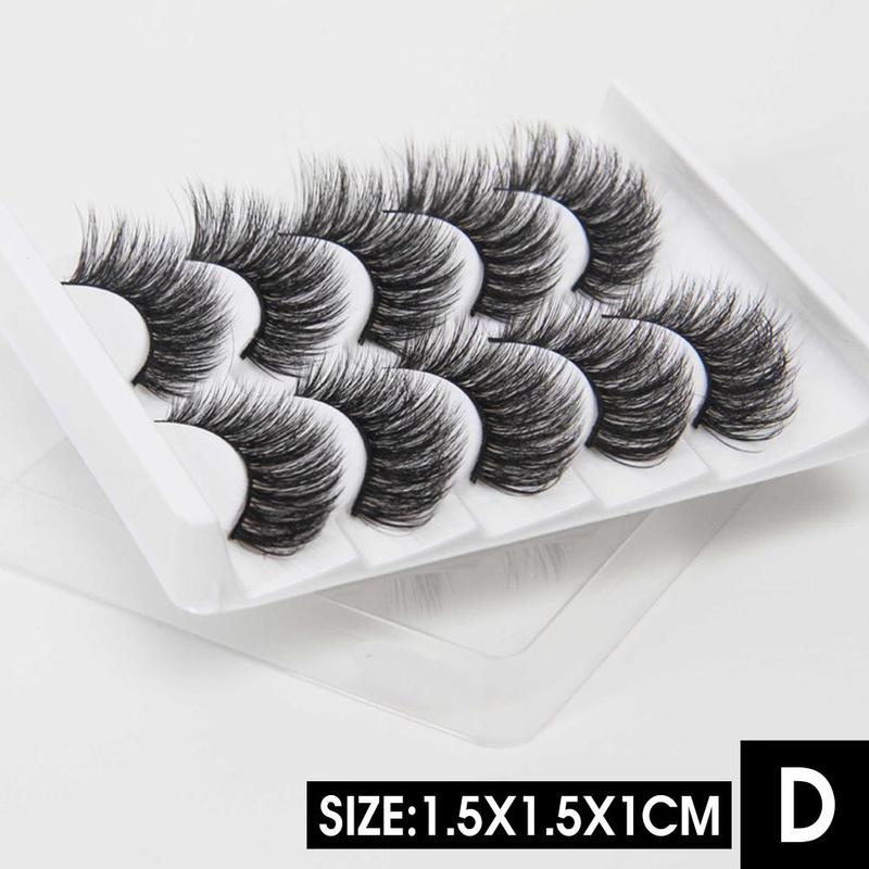 10Pairs 3D Mink False Eyelashes Wispy Cross Long Thick Soft Fake Eye Lashes UK  Cosmetic Makeup 6