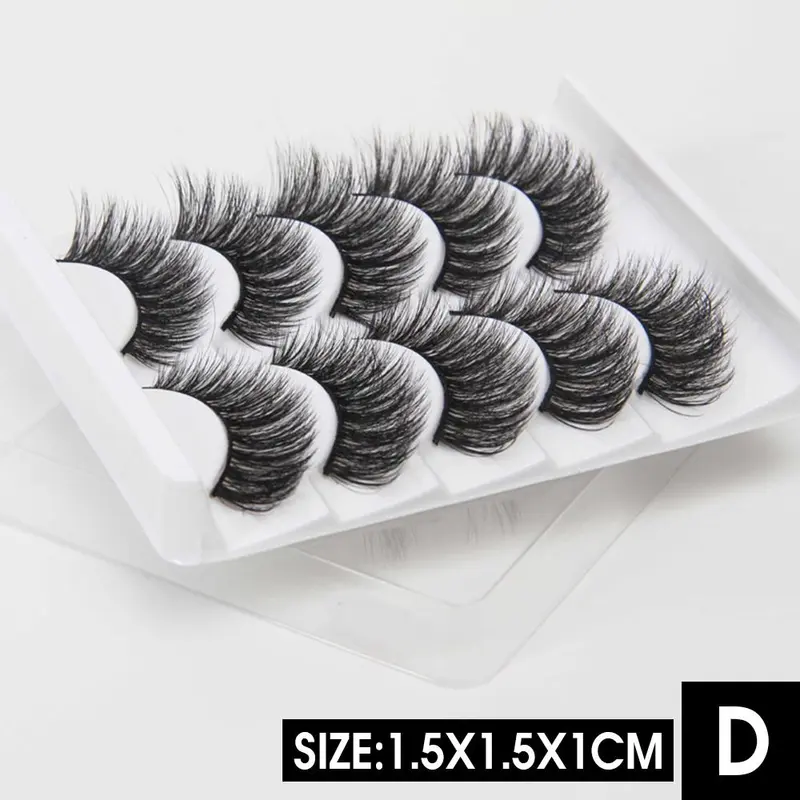 10Pairs 3D Mink False Eyelashes Wispy Cross Long Thick Soft Fake Eye Lashes UK  Cosmetic Makeup 6