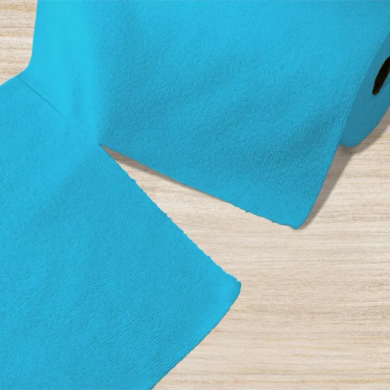 50 Mega Roll Pack of Microfibre Cloths - Lint Free - Easy Tear Off -Super Absorbent 180GSM - Soft and Reusable Washable Towels Wipe for Home, Car Cleaning, Kitchen - 1 Roll Only (Colour is Random) 4