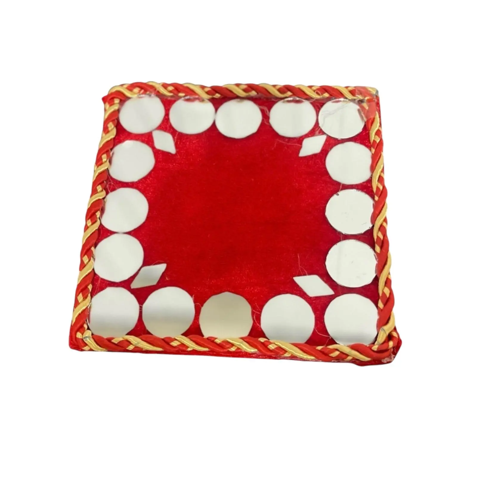 Square Plates Small in Red