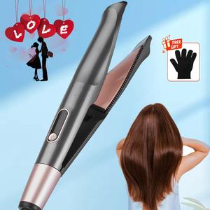 2 in 1 Hair Straightener & Curler, 1 Box Dry & Wet Use Professional Hair Straightening Iron, Hair Styling Tool for Home & Travel, Winter & New Year Gift Set, Stocking Fillers, Valentine's Day Gift