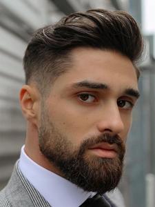 Men's V-shape Front Hair Toupee, Natural Looking Hair Topper for Men, Invisible Hairpiece for Daily Use