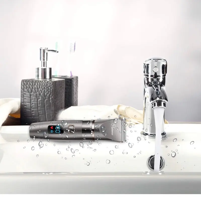 Hatteker Professional Hair Clipper Cordless Clippers Hair Trimmer Beard Trimmer Shaver Detail Trimmer Hair Cutting Kit for Men Waterproof 7