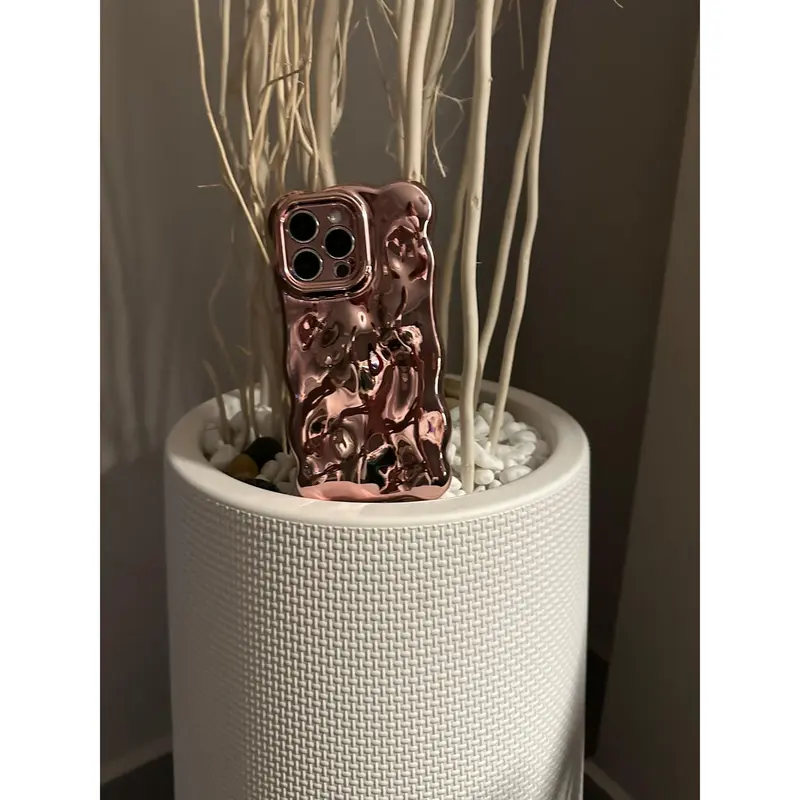 3D Bubble Bliss Phone Case - Metallic Rose Gold | Stylish and Protective Case with Textured Bubble Design 6