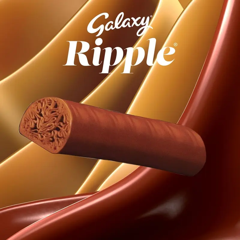 Galaxy Ripple Milk Chocolate Bars, 4 x 30g, Chocolate Multipack, Ideal for Gift, Snacks or Hamper Dessert Bonbon 1