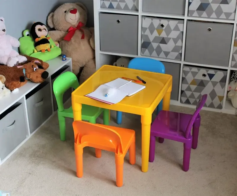 ABC TABLE AND CHAIR SET Alphabet Childrens Plastic - Kids Toddlers Childs - Gift 4