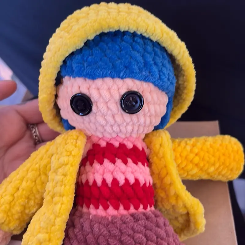 Handmade Crochet  Stuffie Doll - Soft Toy for Kids