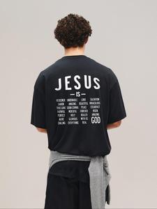 Men's Letter Print Round Neck Tee, Loose Casual Fashion Short Sleeve T-shirt for Summer, Men's Top for Daily Wear, Tropical