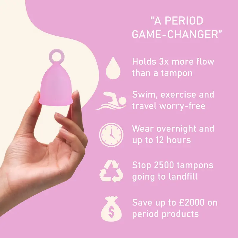 The Unisex Choice Small Size Periods or Menstrual Cup -The Most Easy Cup to Put in and Take Out with a Unique Ring Design 1
