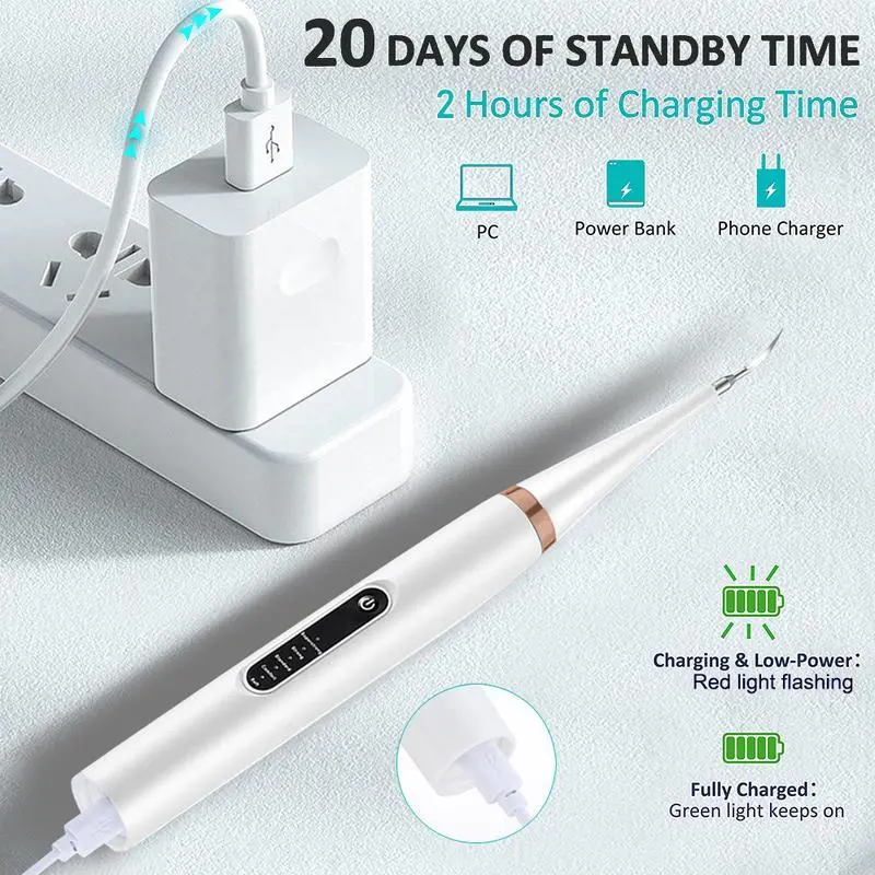 【UK SELLER 】Electric Tooth Cleaning Instrument, 5 Modes Cordless Teeth Cleaner & Waterproof Oral Irrigator Combo, Protect Dental Health Mother's Day and Father's Day gifts 6