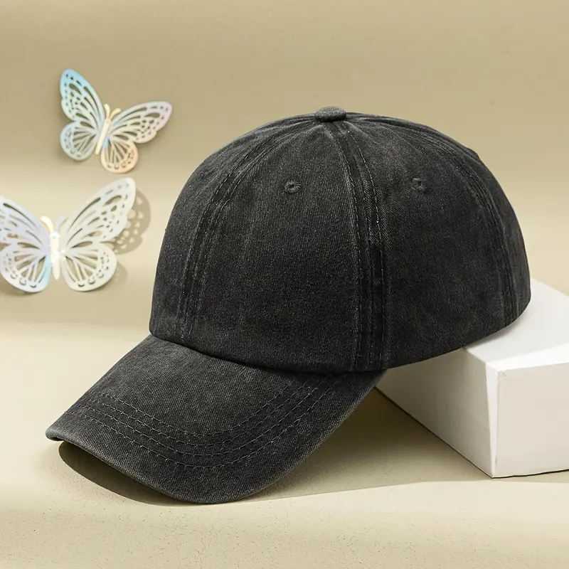 1pc Unisex Retro Baseball Cap, Trendy Versatile Adjustable Peaked Hat, Ideal Choice For Leisure Time And Traveling 0