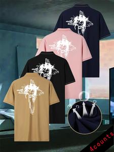 Men's Short Sleeve Polo Shirt, Regular Fit Casual Fashion Collared Top for Summer, Men's Clothes for Daily Wear