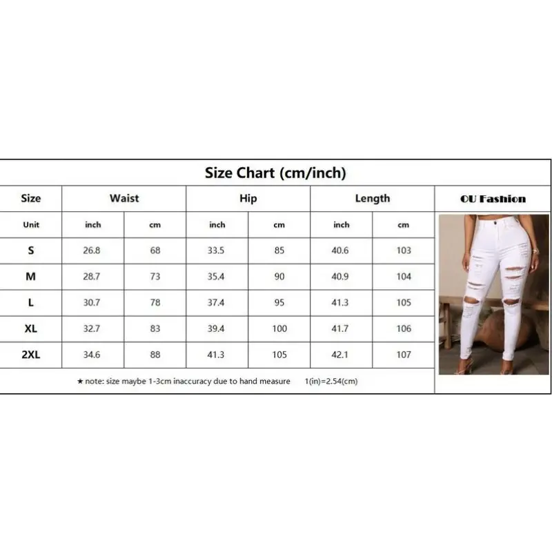 2025 Summer New Fashion Trend Cool Casual  Street Black and White Elastic Ripped Jeans Women's Pants 7