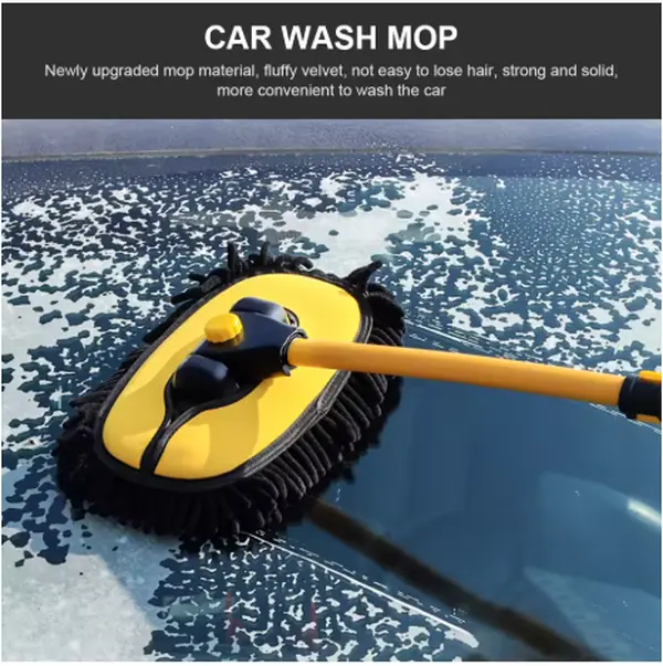 Super Absorbent Chenille Car Mop Head – Replacement Brush for Auto Detailing & Washing 0