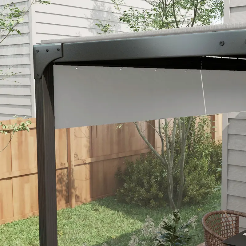 Outsunny Set of Two 3 x 2m Replacement Pergola Panels - Grey 8