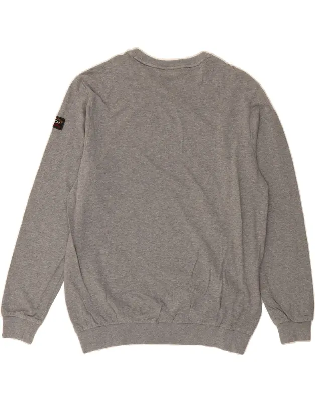 Pre-Owned Vintage PAUL & SHARK Mens Slim Fit Crew Neck Jumper Sweater XL Grey Cotton 2