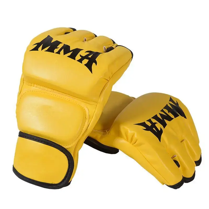 2025 Adult Professional Boxing Gloves Combat Sandbag Training Boxing Gloves Sanda Muay Thai MMA Kickboxing Half Finger Glove 3