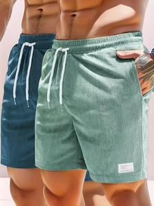 Men's Letter Patched Drawstring Waist Pocket Shorts, Fitted Shorts for Men, Regular Fit Casual Fashion Outdoor Shorts, Sports Clothes, Men's Summer Bottoms for Daily Wear, Shorts for Summer, Activewear, Breathable Sportswear, Athletic Menswear