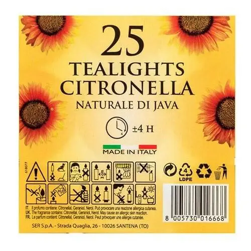 Citronella Tea Light Candles Mosquito Fly Insect Repellent 1