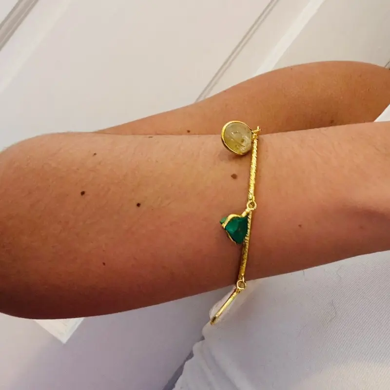 Memeebeau Daisy Stone Bracelet with Stone Detail for Women 4