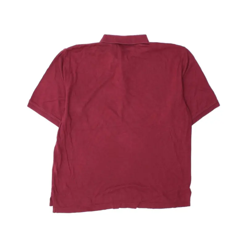 Pre-Owned Vintage EDDIE BAUER Mens Polo Shirt Medium Maroon Cotton 2
