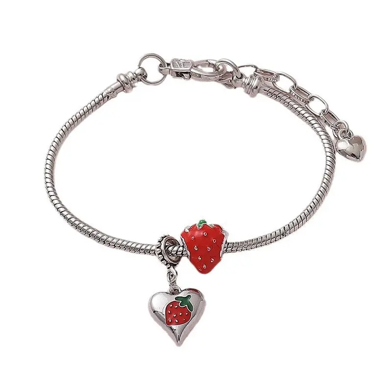 Strawberry Bracelet, Cute Gift, Gifts for Her