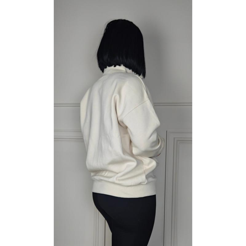 BROOKLYN - Half Zip Sweatshirt Cream 2