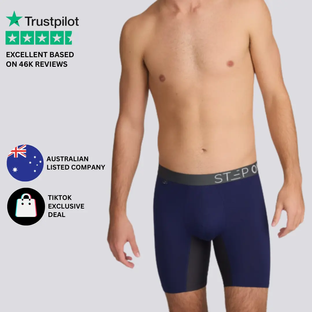 Step One Boxer Brief - Ahoy Sailor, Hidden Elastic Pouch, Anti-Chafe, Breathable Viscose Bamboo Fabric, Moisture-Wicking, UltraGlyde Panels, Ultra-Soft, Stretch, Indoor, Men's Underwear for All Seasons, Premium, Everyday Wear Fit, Athletic Activewear