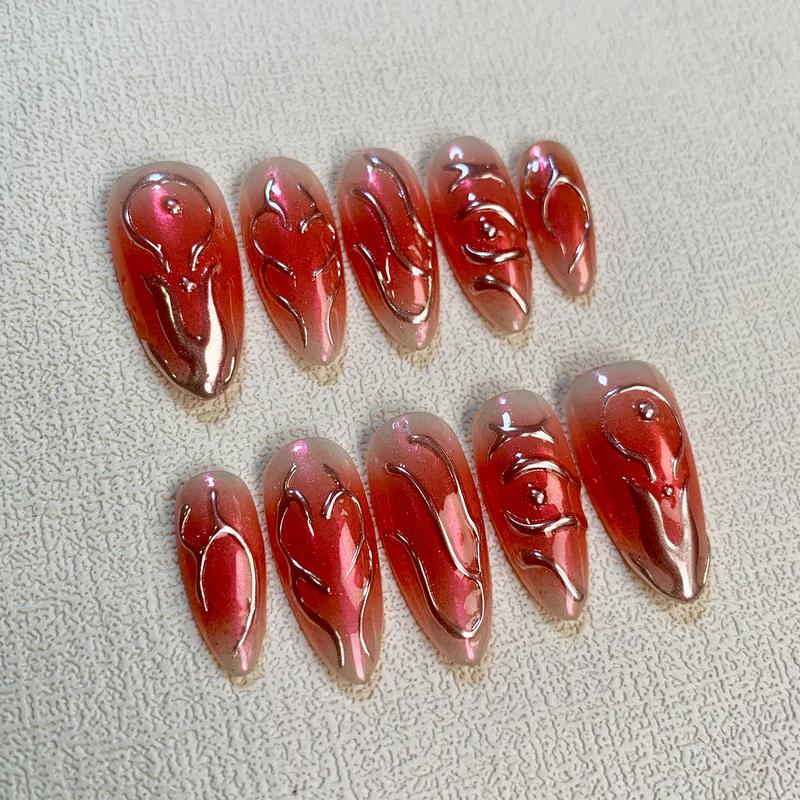 DarkNailz Y2K Pink Press On Nails For Women 1