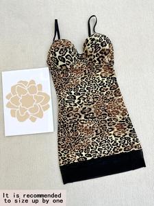 Women's Sexy Solid / Leopard Print Adjustable Strap Push Up Shapewear Slip, Casual Cami Bodycon Shapewear for Daily Wear, Women's Shapewear for All Seasons, Shapewear Tummy Control