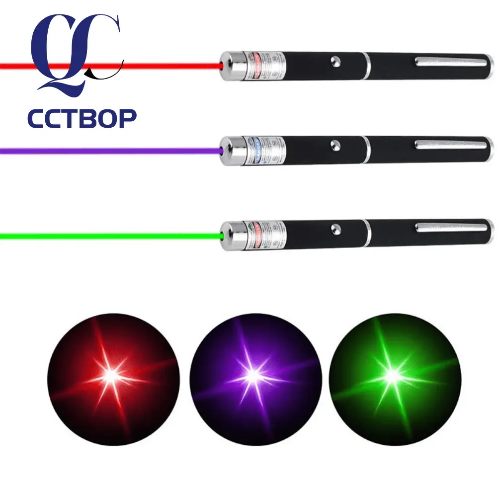 [CC Goodies]3 Colors (Green, Red, Purple) Laser Light, 100m Shooting Distance, Indoor Laser Pointer, Cat Toy Laser Pointer, Suitable For Indoor Teaching, Not Easily Dropped (Batteries Not Included) (Holiday Gifts)