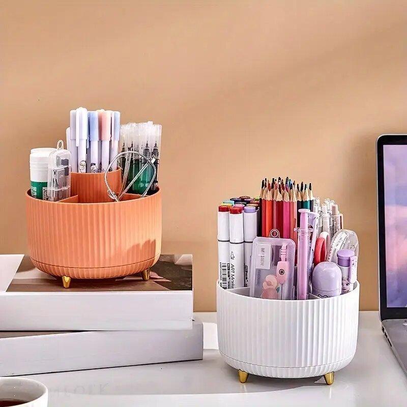 Product Introduction of Luxury 360° Rotating Multi-Functional Storage Organizer Modern In Style for Makeup, Office Supplies, and Home Essentials,Vanity Storage, Cosmetic Case, Makeup Brush Organizer, Room Boxes 5