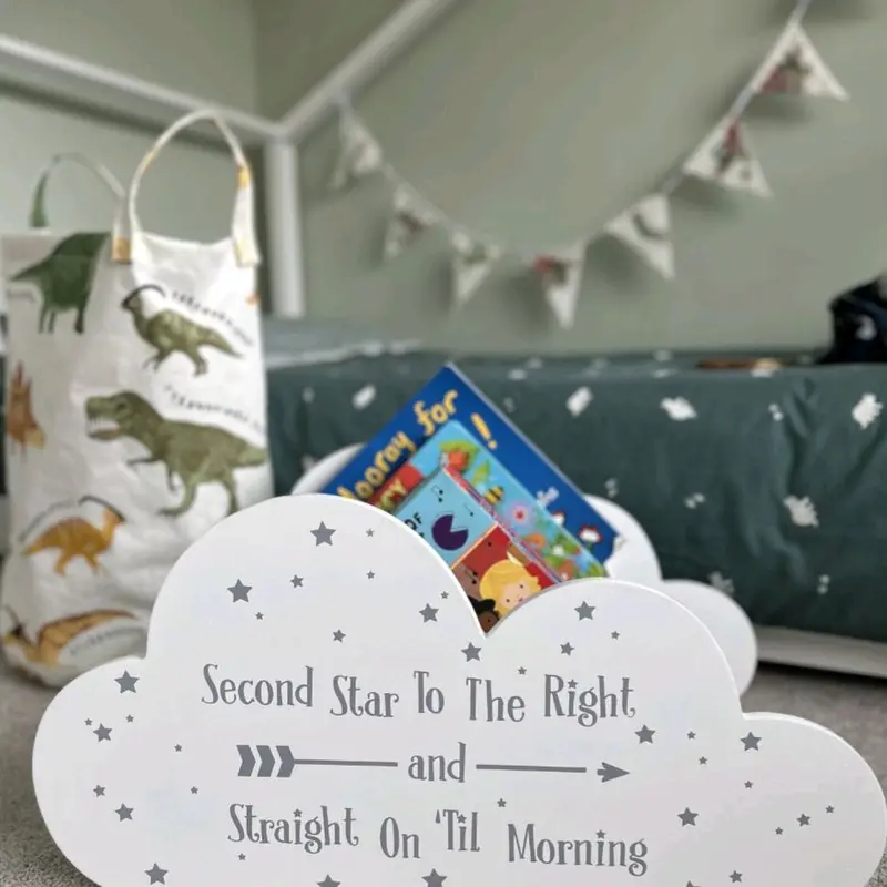 White Wooden Cloud Shaped Children's Bookshelf - Introductory price 1
