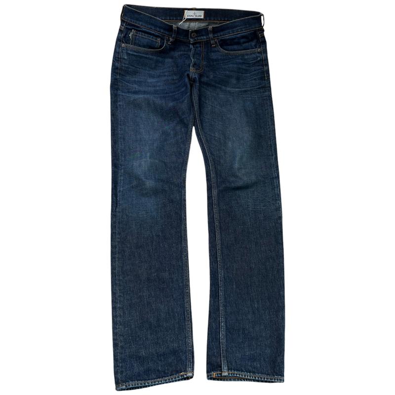 Men's Applique Logo Jeans Blue Size Waist 32" 0