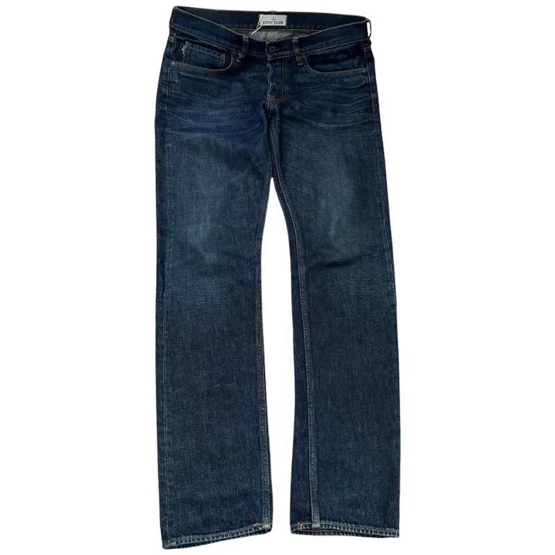 Men's Applique Logo Jeans Blue Size Waist 32" 0