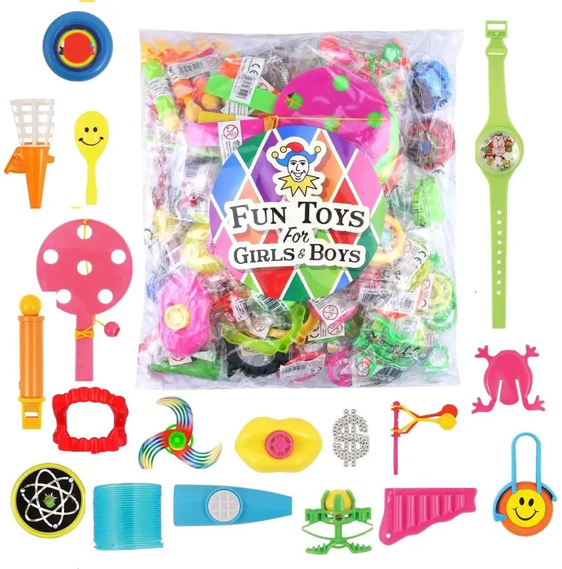 Fun Toys for Girls & Boys 100 Assorted Party Bag Toys Childrens Kids School Gift Party Pinata Fillers Toys Birthday Party Favors 0