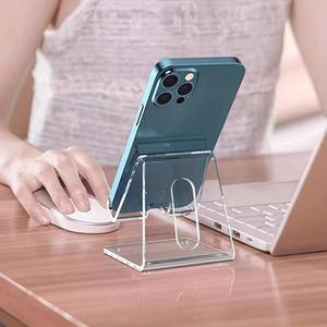 Clear Acrylic Phone Holder, 1 Count Desktop Phone Stand, Multipurpose Desk Organizer for Home Office Dormitory
