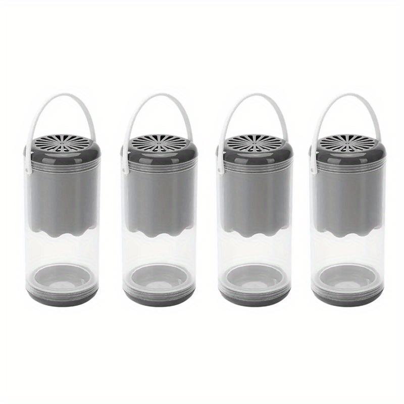 Product Introduction of 1-4 Pcs Hanging Moisture Box with Black Lid, Mold and Moisture Resistant Drying Box for Wardrobe and Home Indoor Use, Transparent Storage Container 5