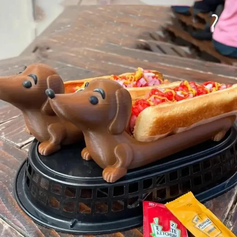 Funny Hot Dogs Sushi Serving Tray Cute Dachshund Sandwiches Dinnerplate Dachshund Dinner Plate Home Desktop Decor Lovely Gifts 2