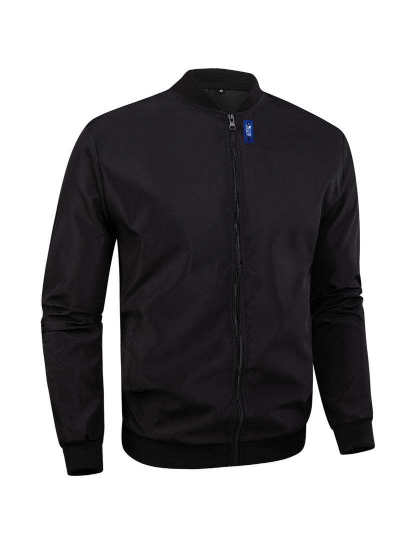 Product Introduction of 2024 Spring and Autumn New Baseball Collar Short Loose Solid Color Jacket Men's Business Casual Thin Coat Trend 9