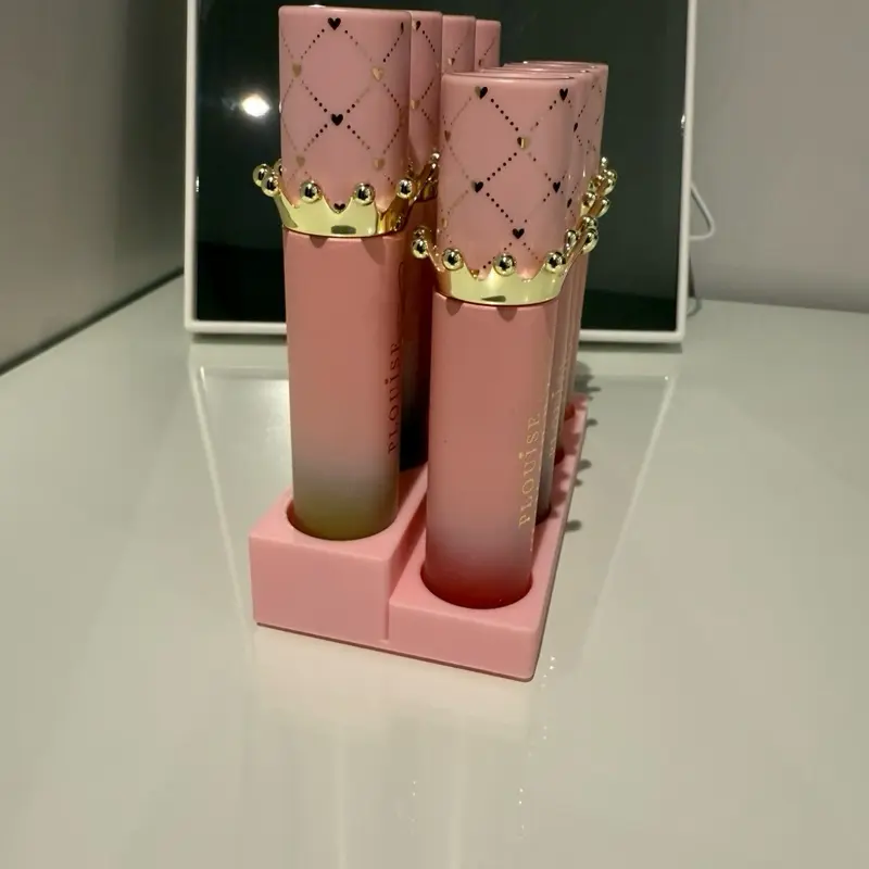 Lip Gloss Stand - 3D Printed Pink - Makeup, Glossy, Lipstick, Cosmetic 1
