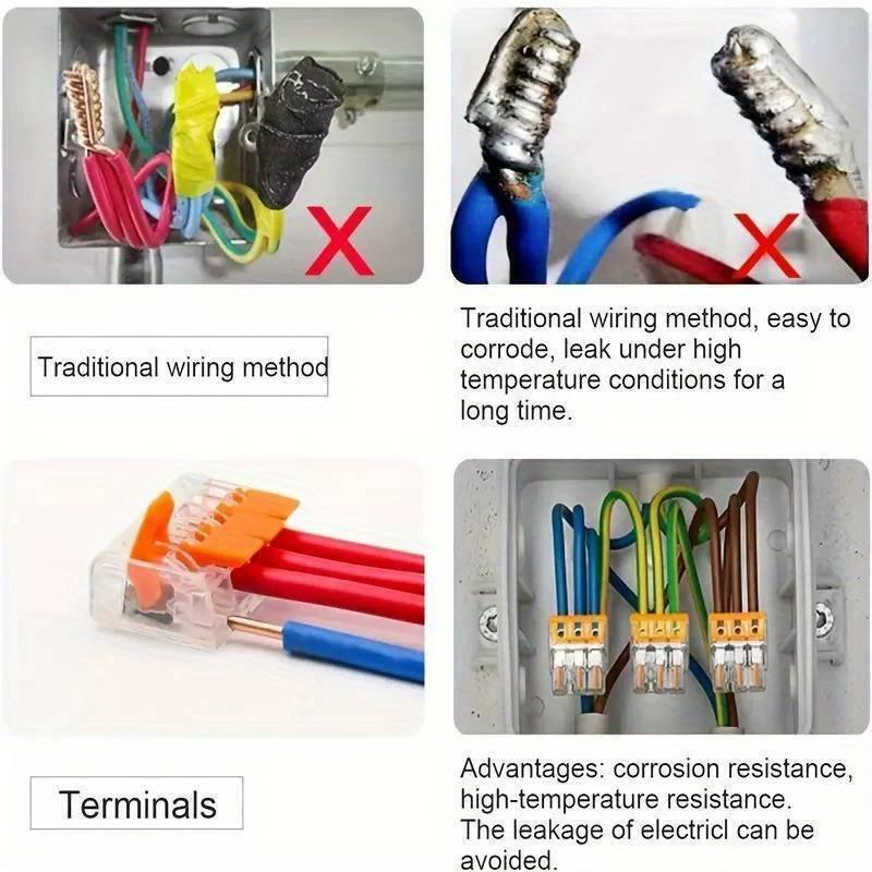 Product Introduction of 75x For Wago 221 Electrical Connectors Wire Block Clamp Terminal Cable Reusable 21