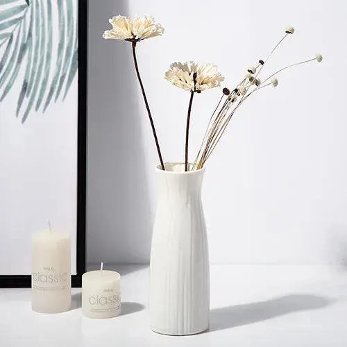Nordic Style Plastic Flower Vase – Minimalist Home Decor for Living Room, Desk or Tabletop 1