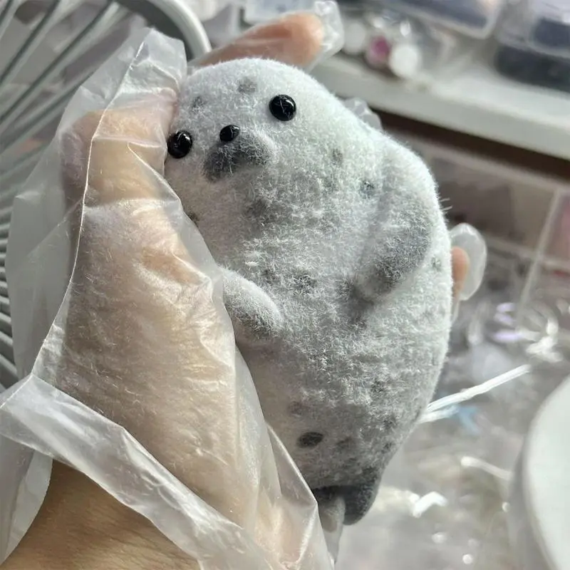 Cute Plush Seal Sea Lion Soft Sticky Silicone Mochi Taba Squishyes Fidgeting Kids Toy Girls Stress Relieve Birthday Party Gifts