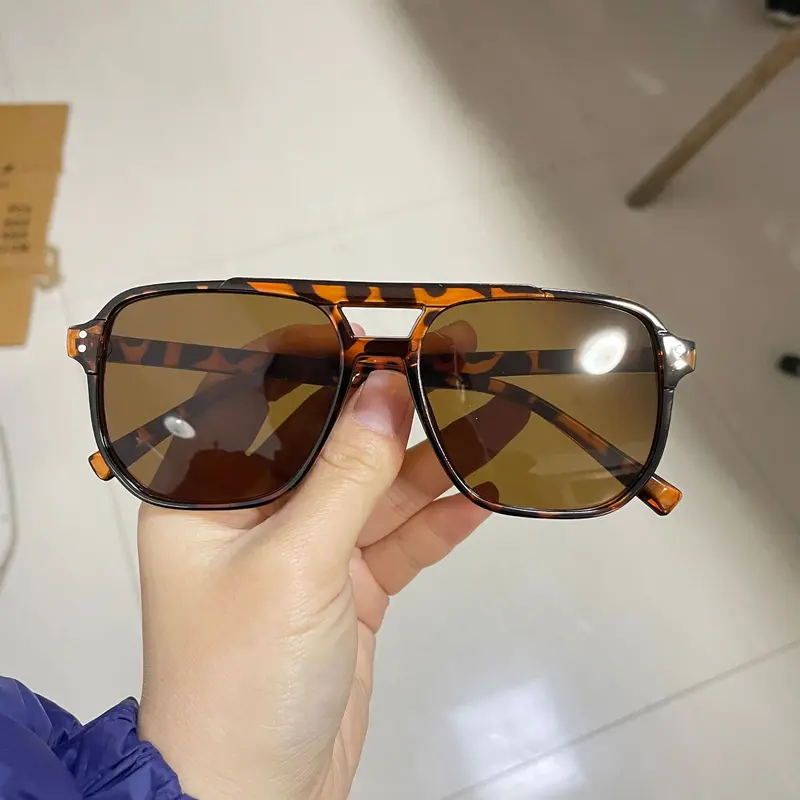 Vintage Men Women Big Sunglasses Men Square Shades Brand Designer Unisex Sun Glasses Black Lense Male Female Sunglasses UV400 6