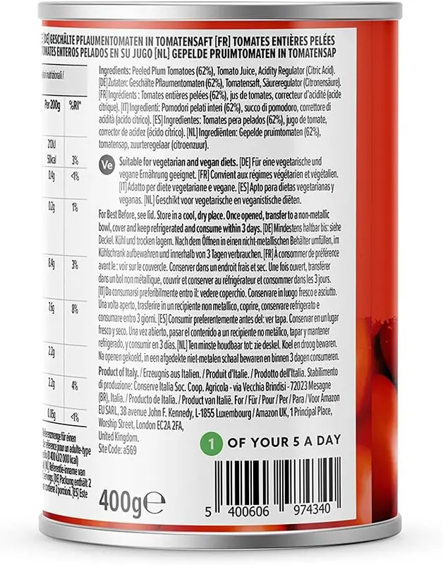 Plum Peeled Tomatoes, 400g, Pack of 12. 3