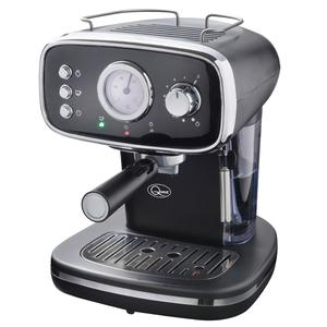 Quest Retro Coffee Machine with Milk Frother - Perfect Father's Day Gift - 1.2L Water Tank - 15 Bar of Pressure