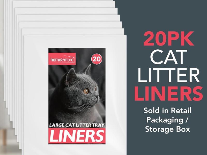 Product Introduction of 20pk Extra Large Cat Litter Tray Liners, 56x70cm, Leak Proof, Tear-Resistant, Easy Cleanup, Fit to Small to Large Tray  (PACK SIZE: 20 liners ( 2 x 10pk)) 6