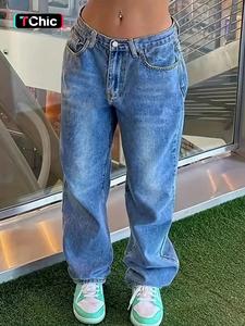 【Plus Size】 Street Fashion Wide Leg Denim Pants, Casual Comfy Straight Leg Jeans for Daily Wear, Women's Denim for All Seasons, Streetwear