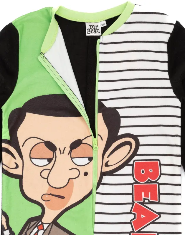Vanilla Underground x Mr Bean Boys Green Mr Bean, Teddy Onesie 1